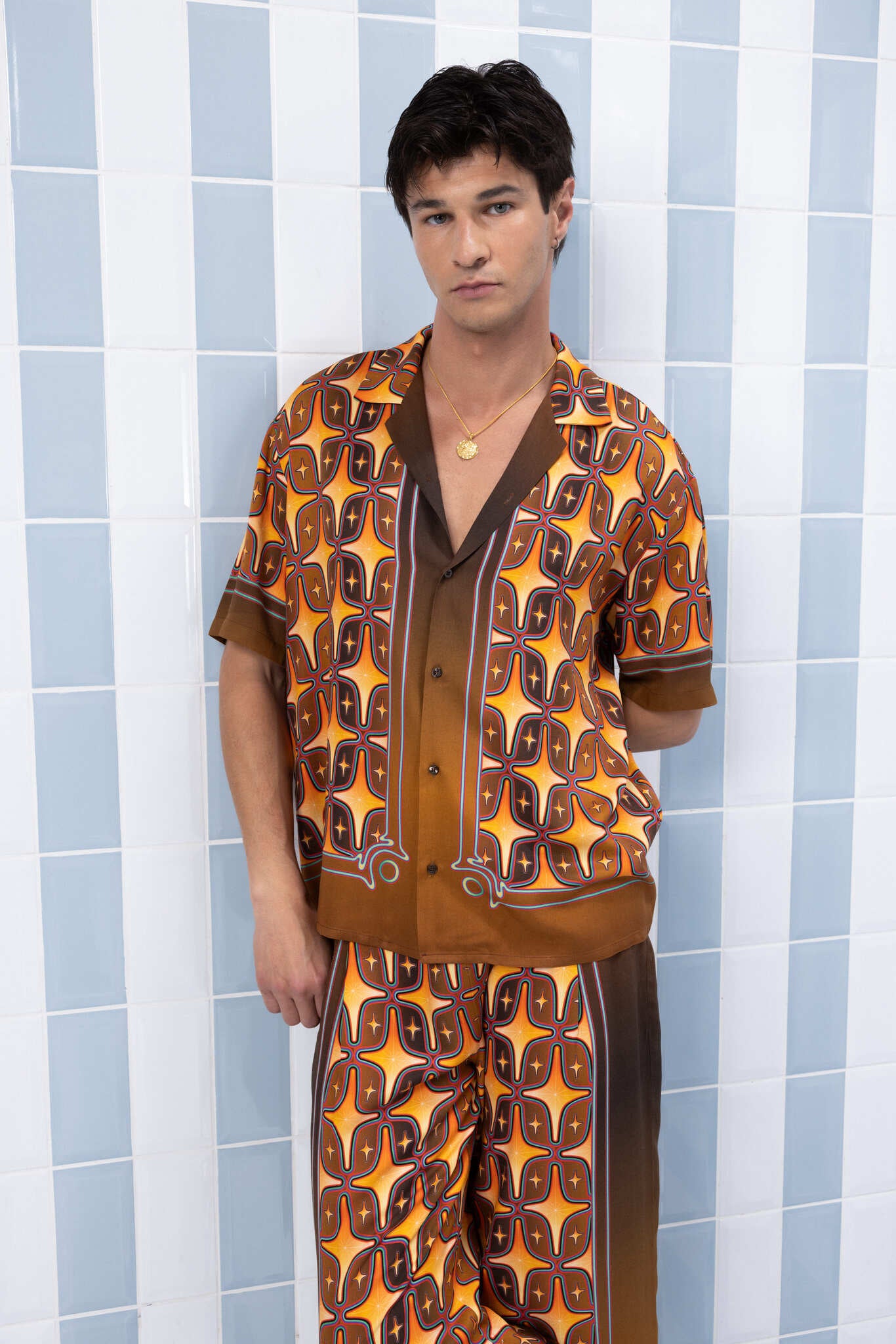 SIRIUS PATTERN PRINTED SHORT SLEEVE SHIRT