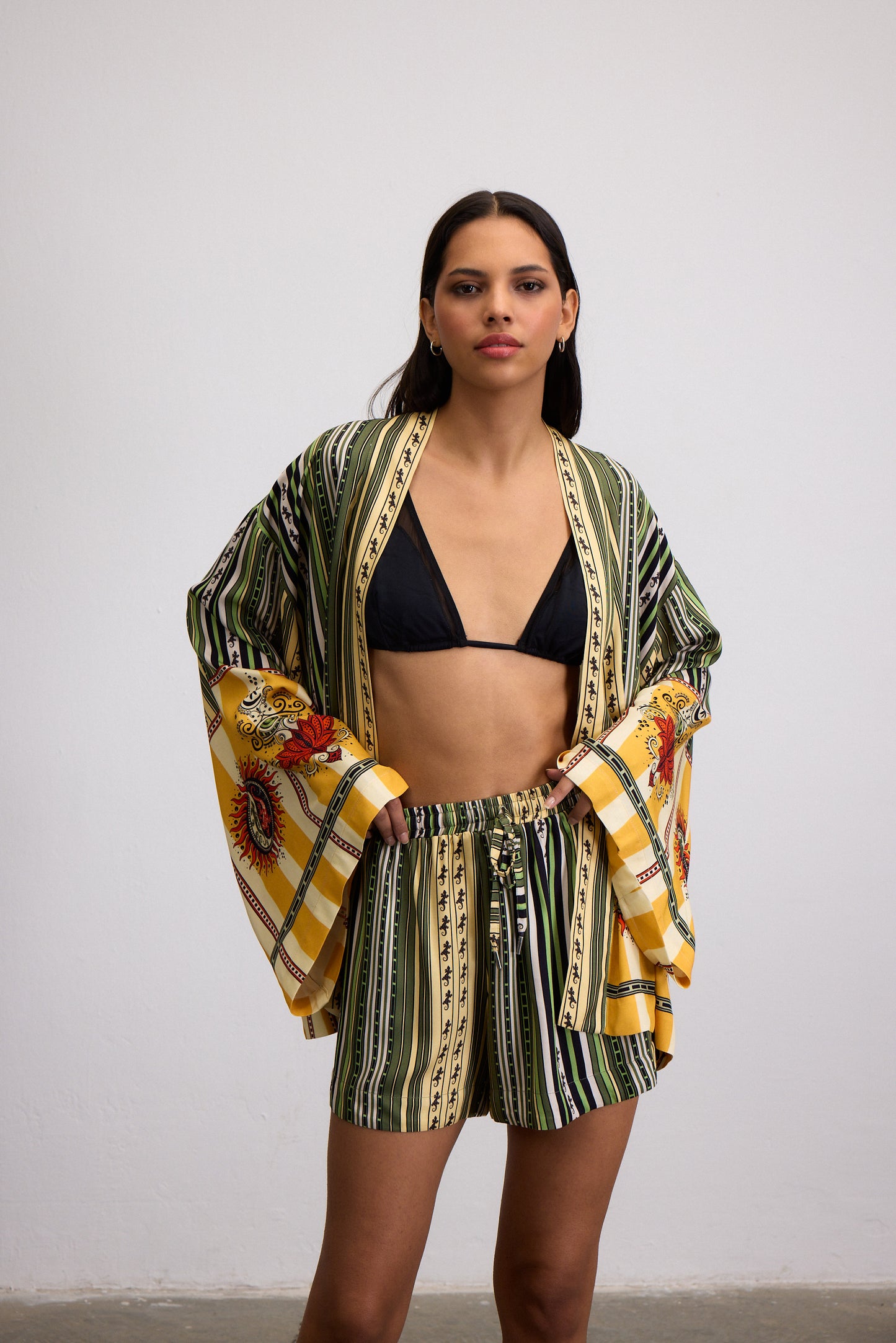 SUN PRINTED DESERT ECHO DRAWSTRING SHORTS