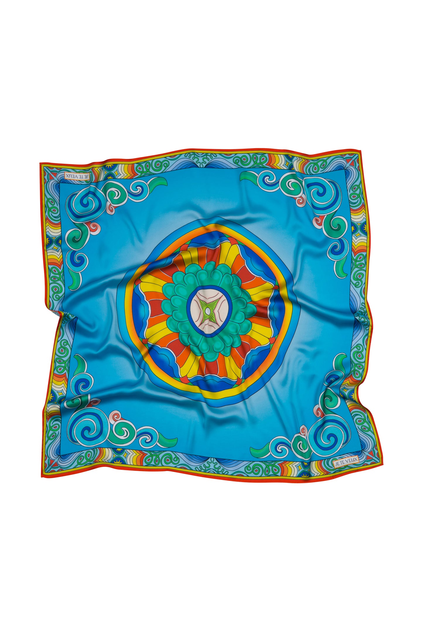 SAMSAEG TEMPLE MOTIF PRINTED SCARF