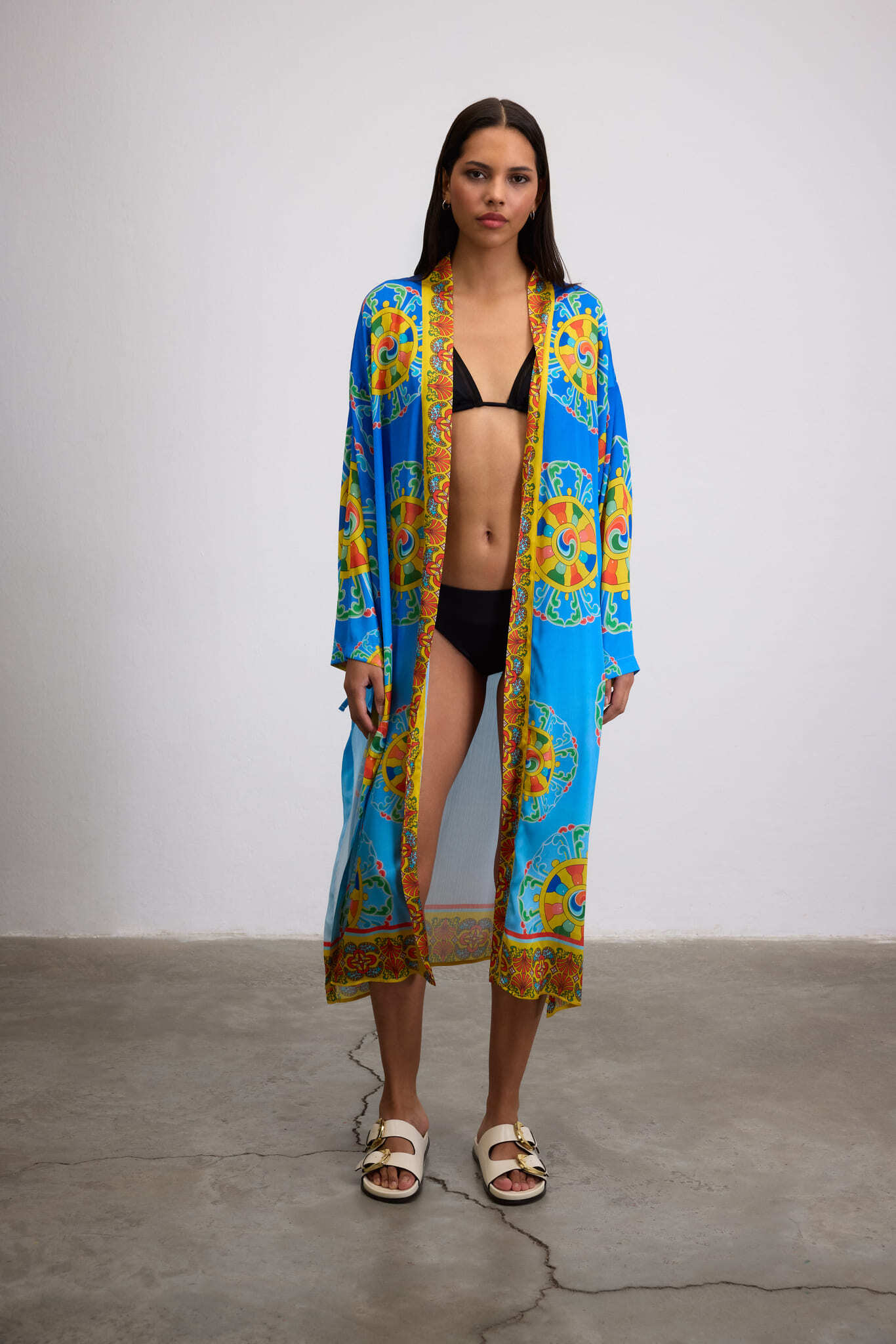 MANDALA PRINT HALO LONG CAFTAN