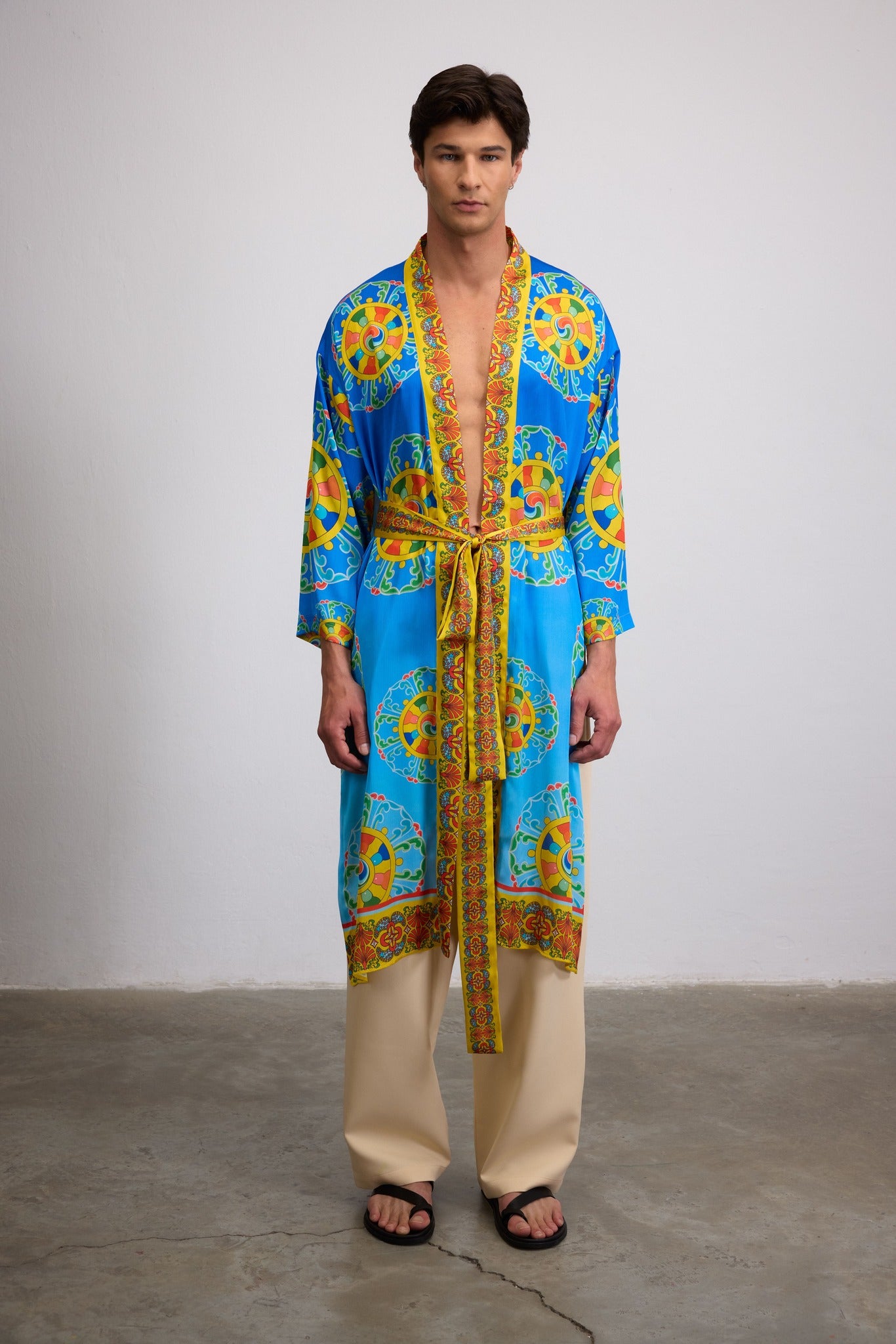 MANDALA PRINT HALO LONG CAFTAN