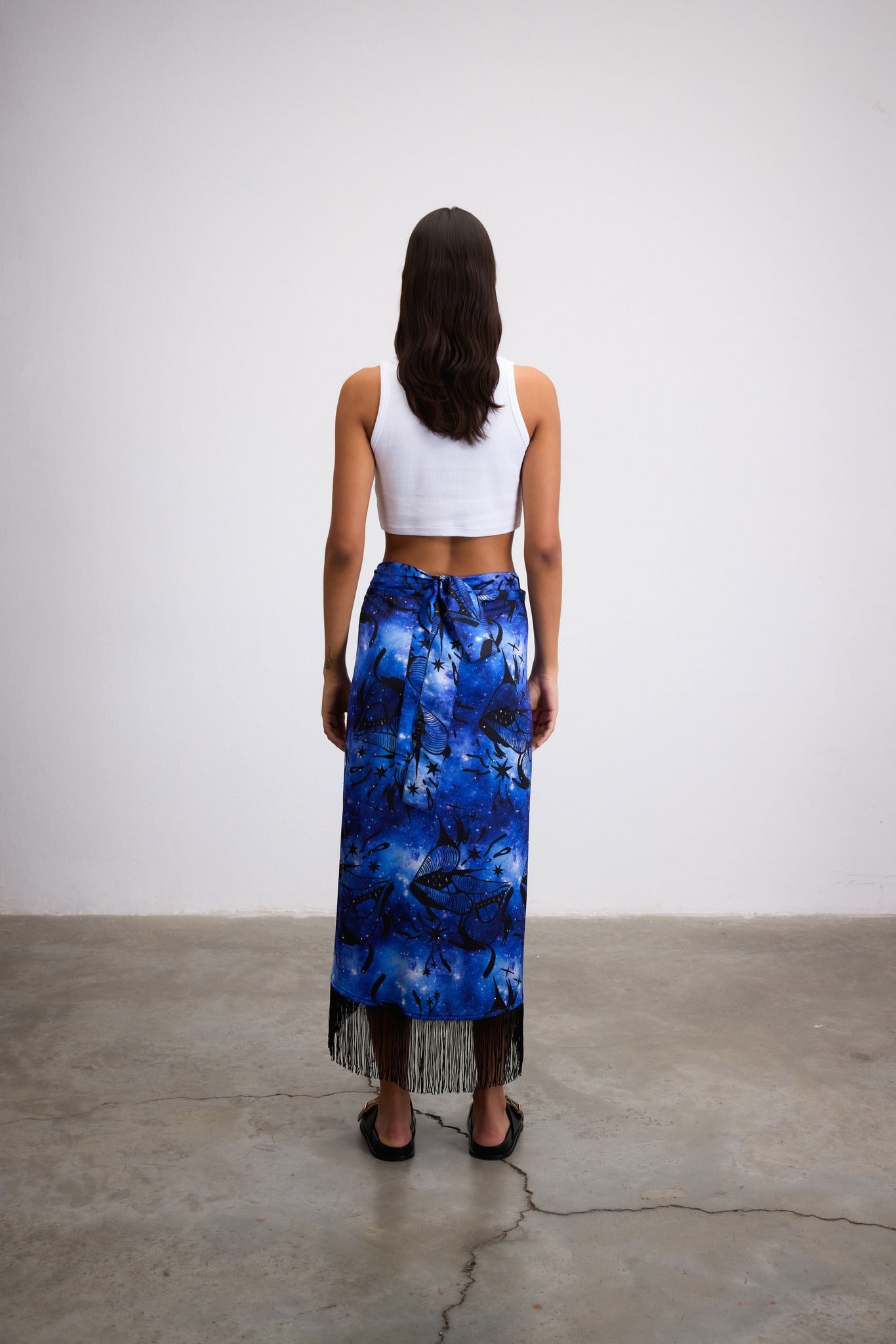 KISSPLODE GALAXY PRINTED WRAP PAREO