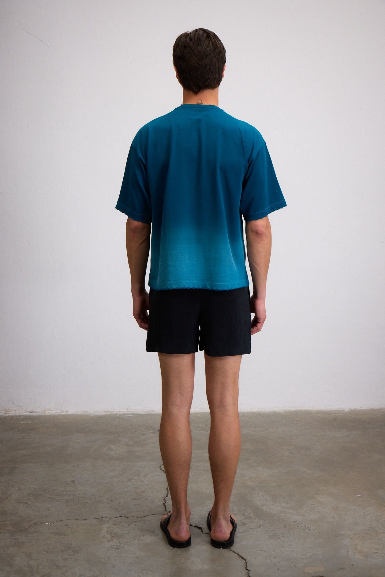 FAE HEART PRINTED BLUE T-SHIRT