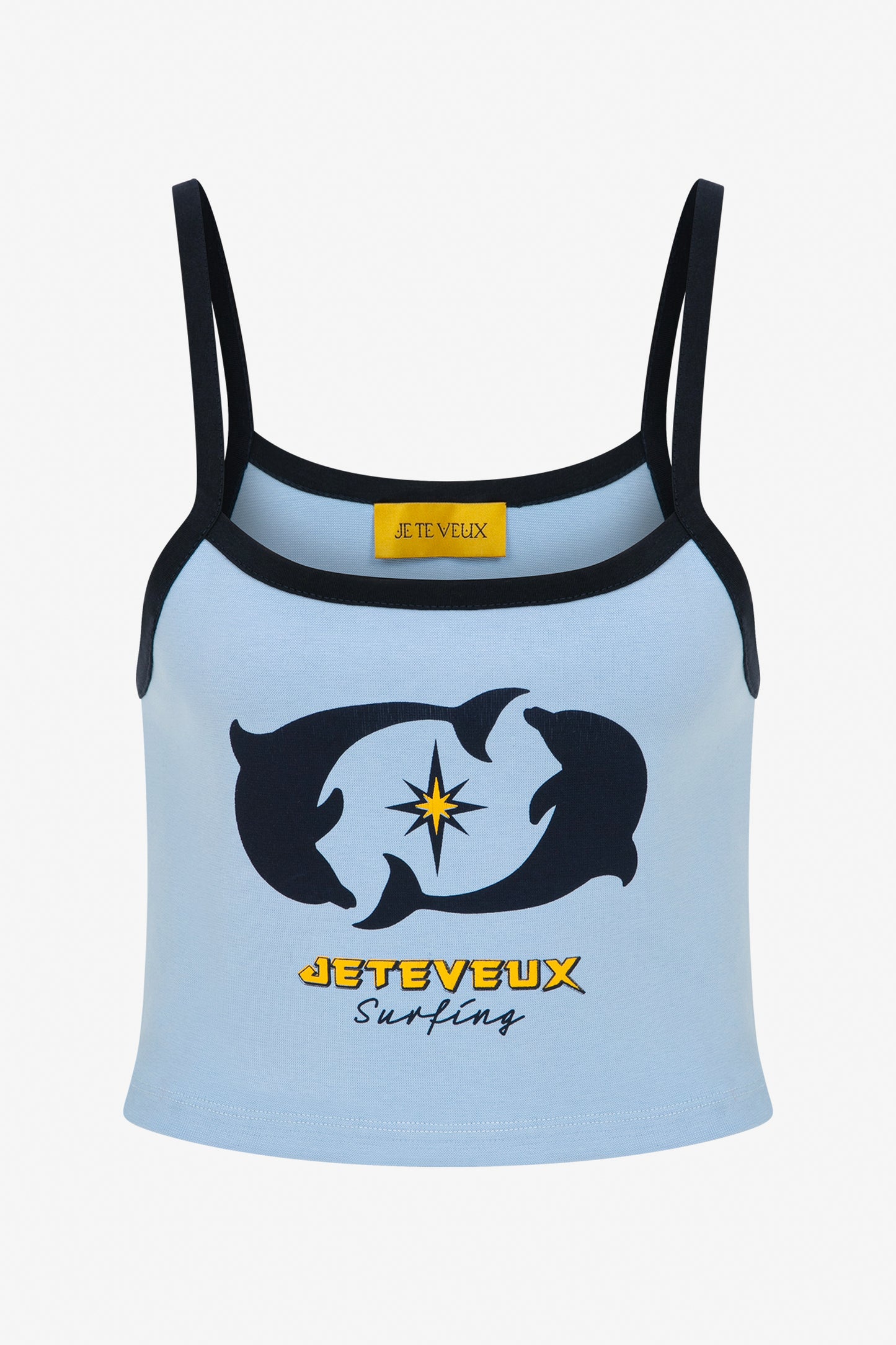 NAMI DOLPHIN GRAPHIC CROP TANK TOP