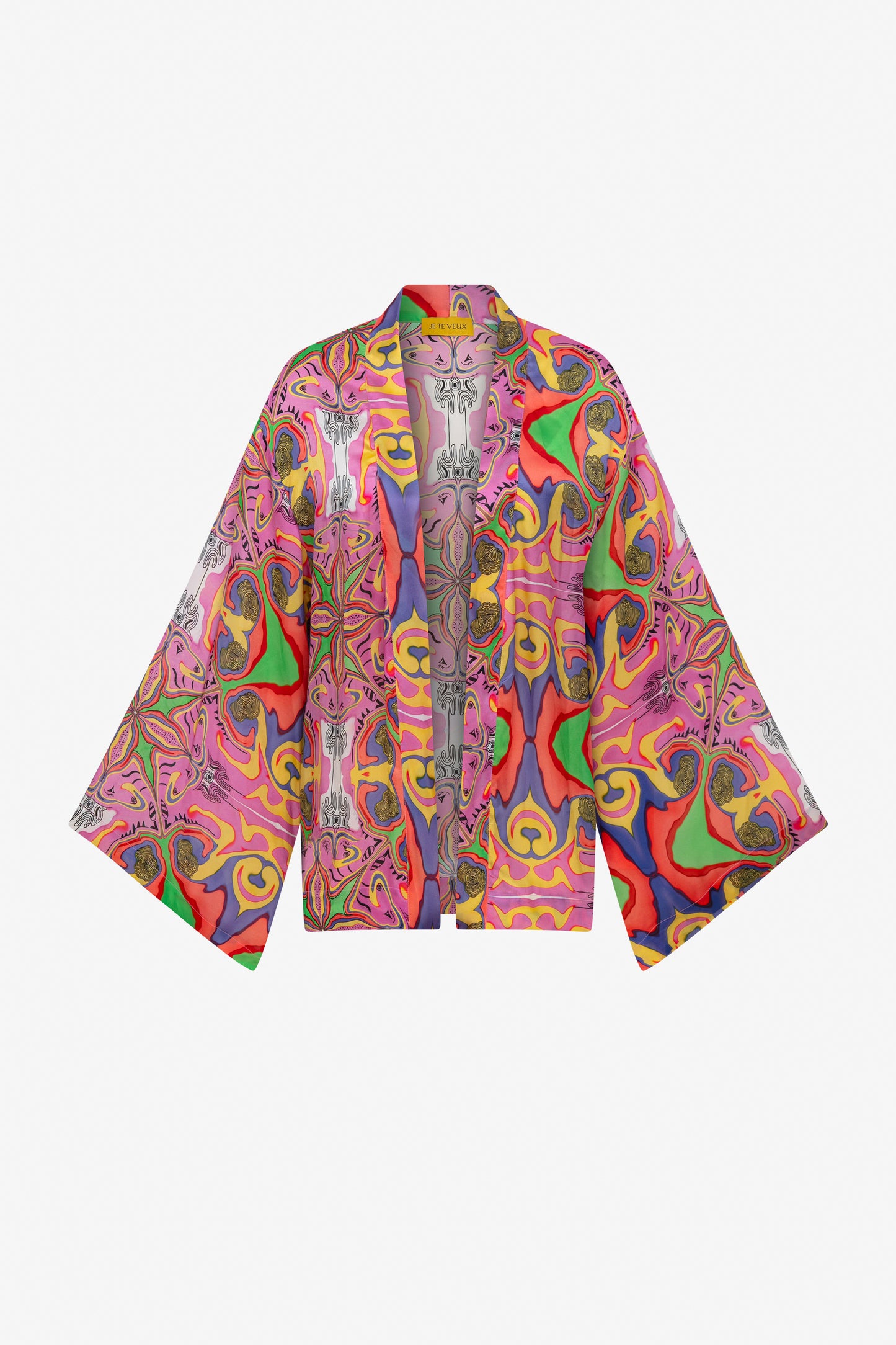 PSYCHEDELIC PRINTED BLUSHWAVE SHORT CAFTAN