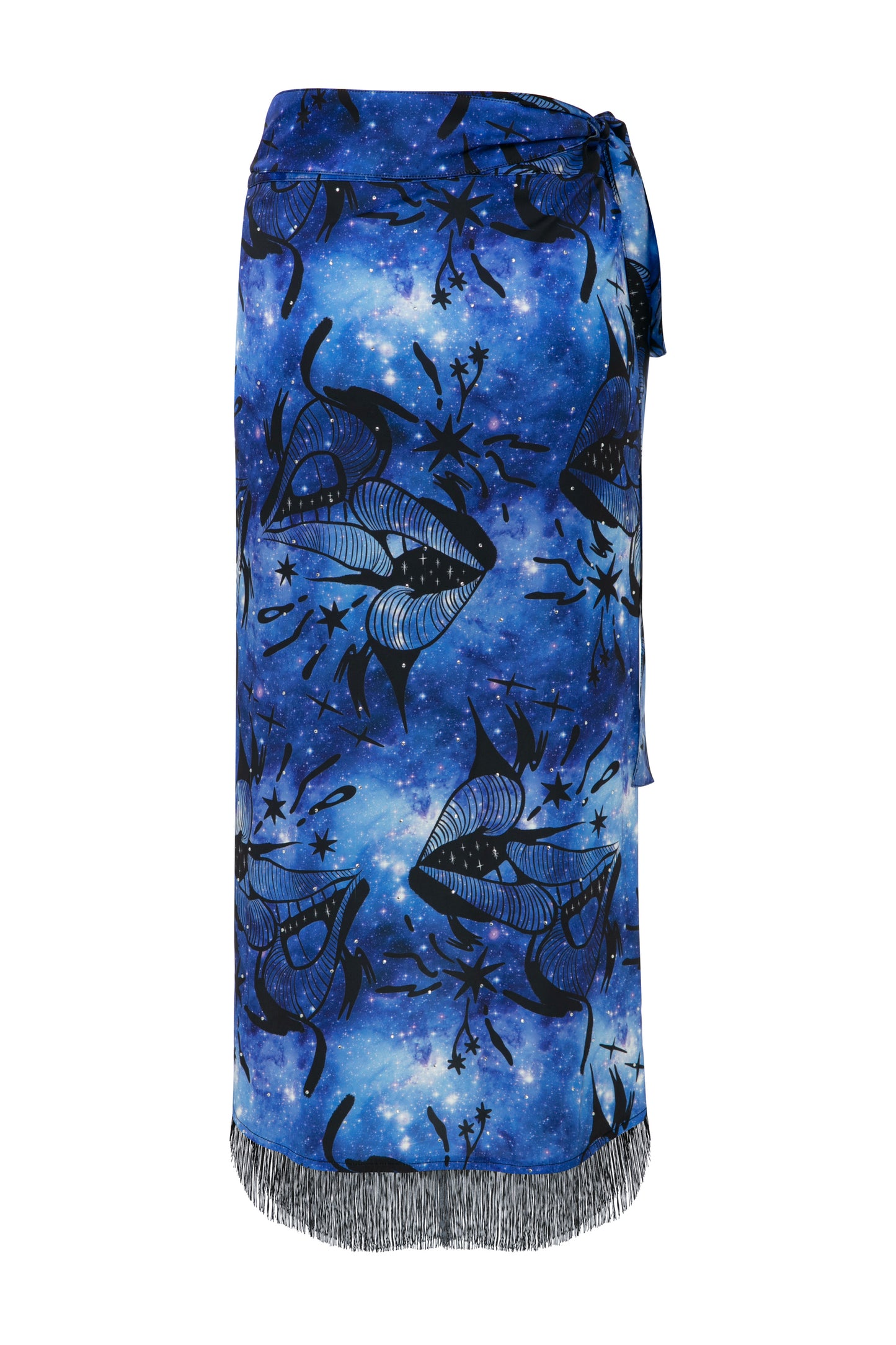 KISSPLODE GALAXY PRINTED WRAP PAREO