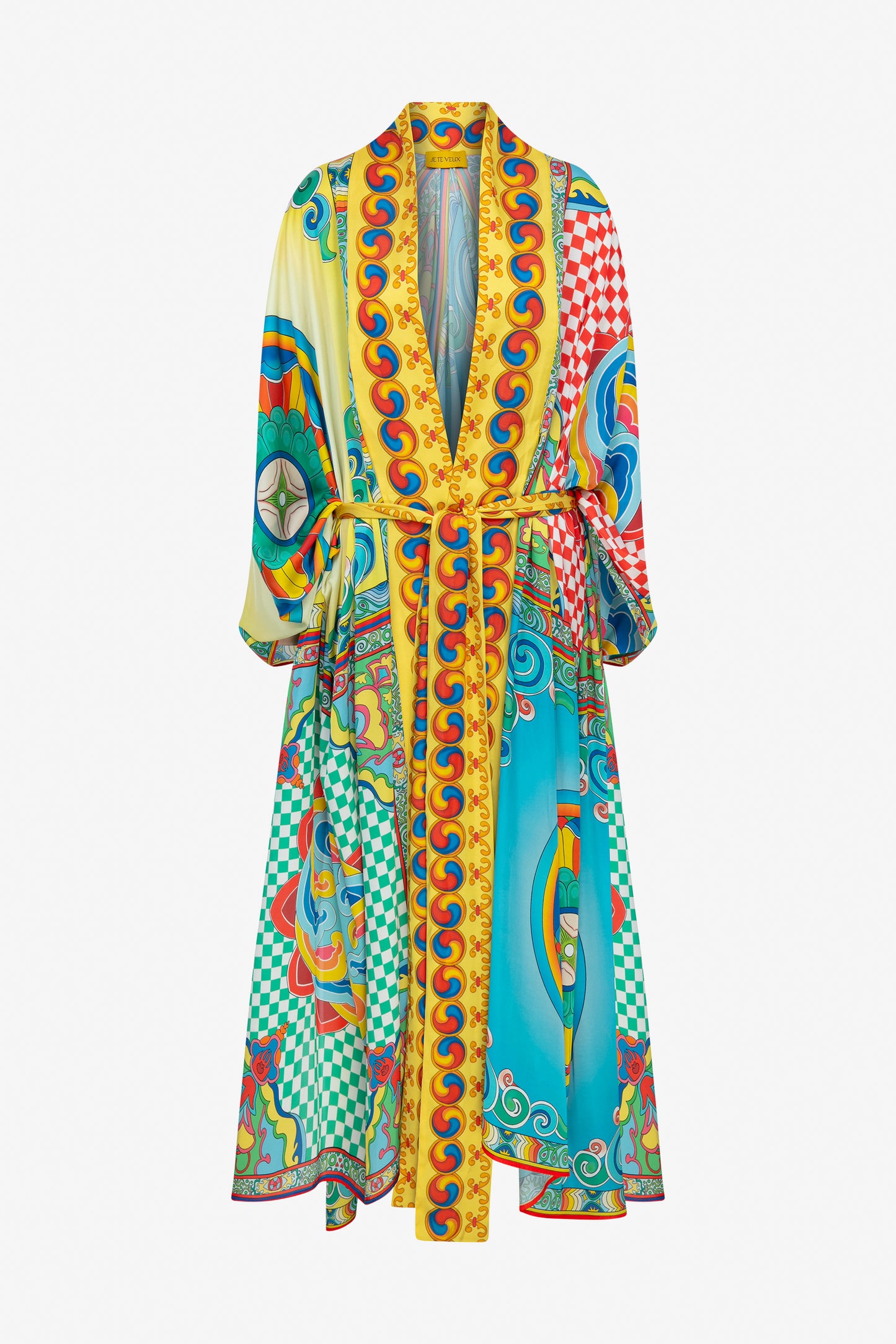 DYNASTY MOTIF PRINTED LONG CAFTAN