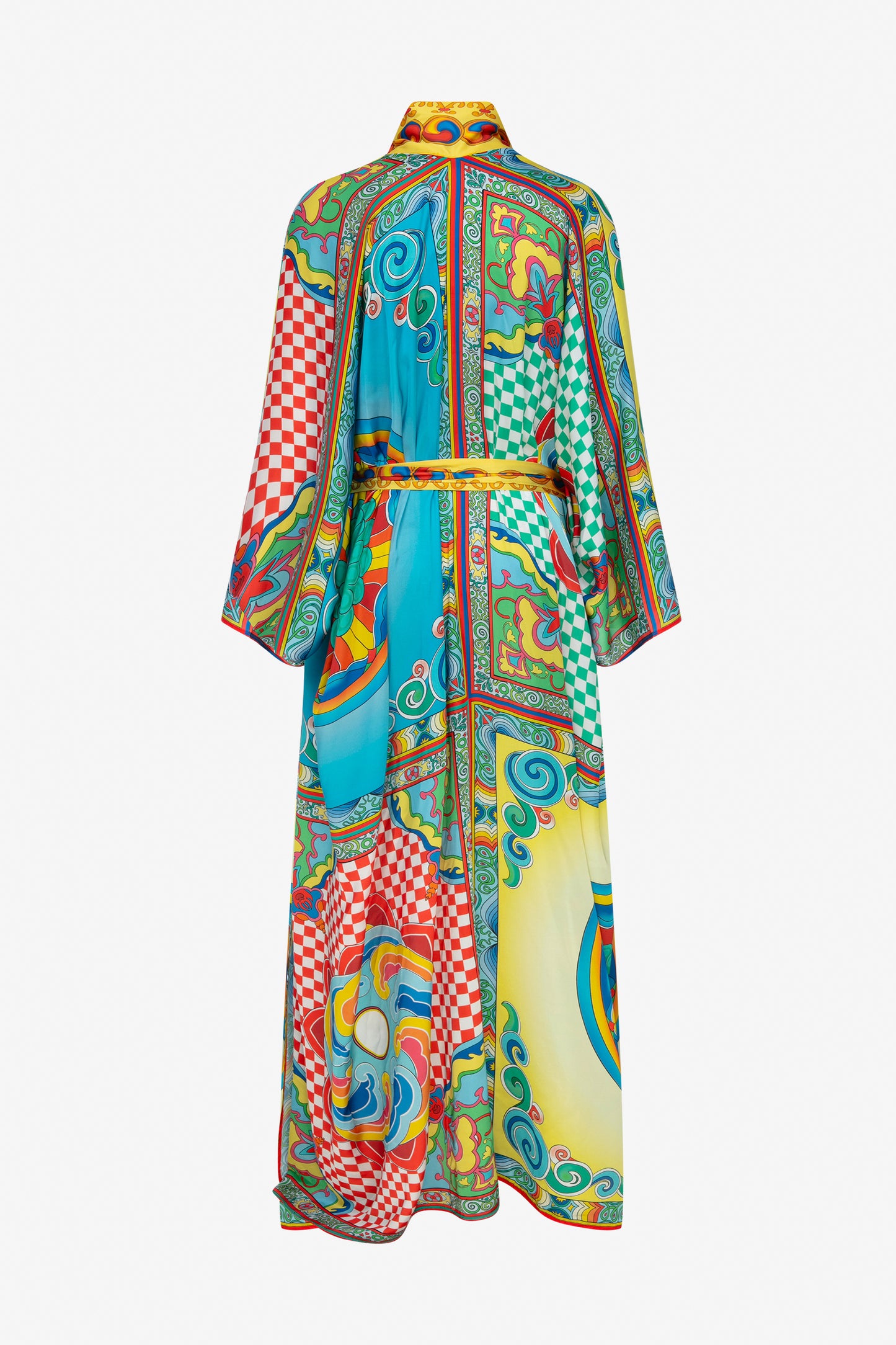 DYNASTY MOTIF PRINTED LONG CAFTAN