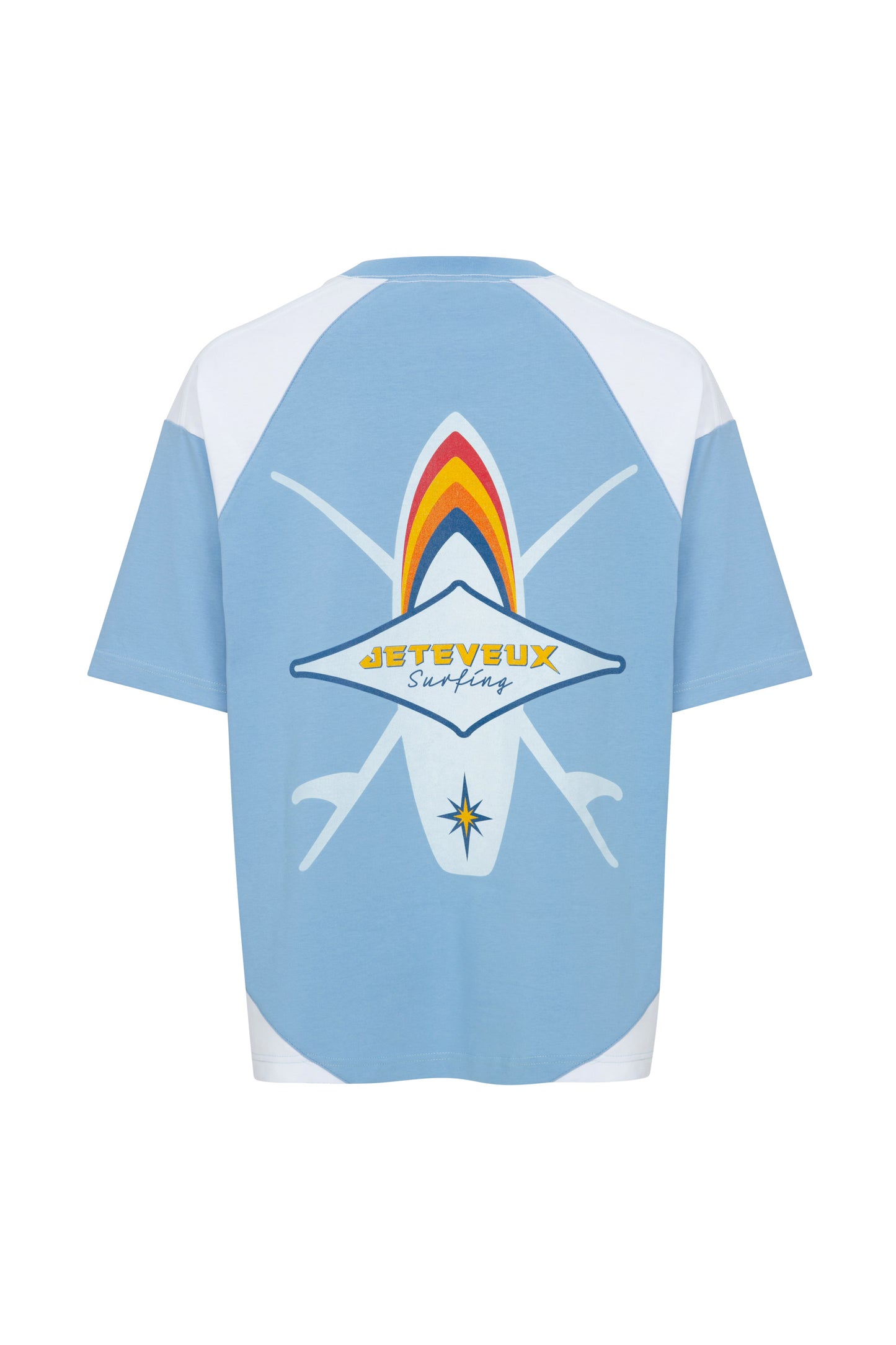 OFF SHORE DOLPHIN PRINTED BLUE T-SHIRT