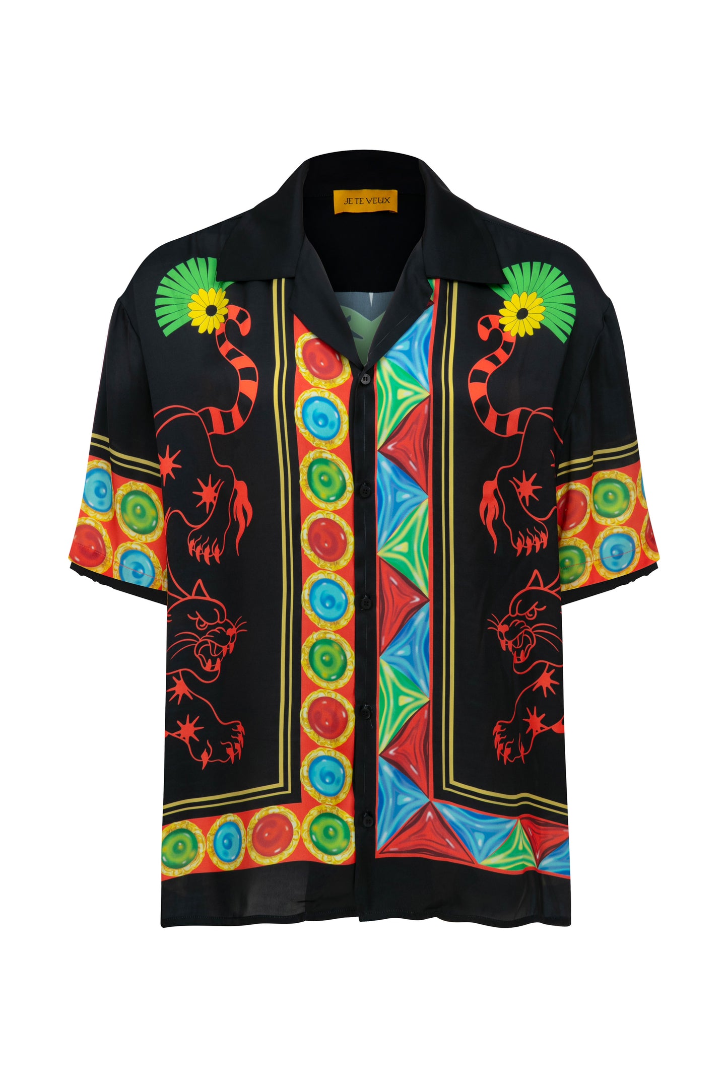 BAEKHO PATTERN PRINTED SHORT SLEEVE SHIRT