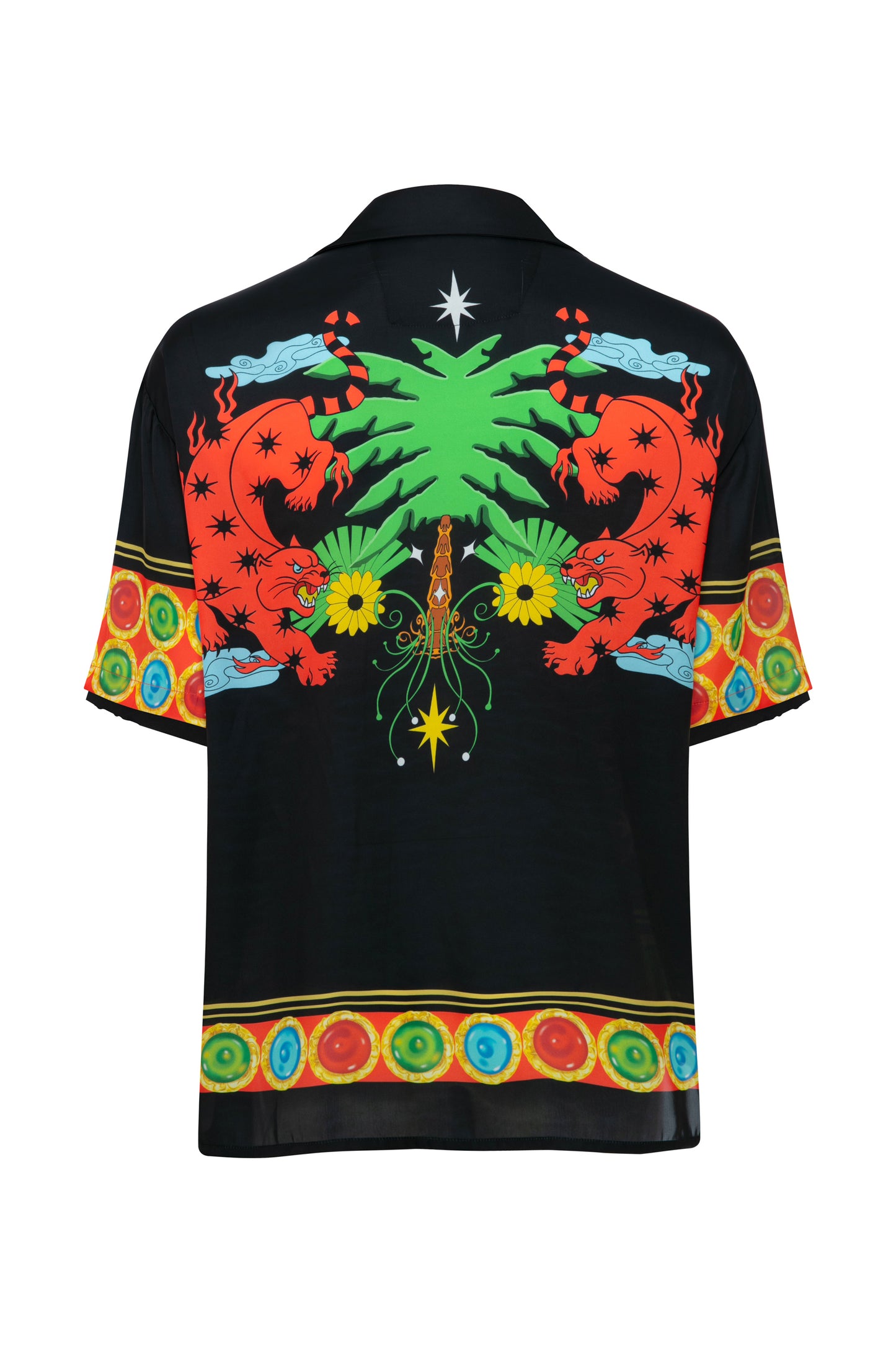 BAEKHO PATTERN PRINTED SHORT SLEEVE SHIRT