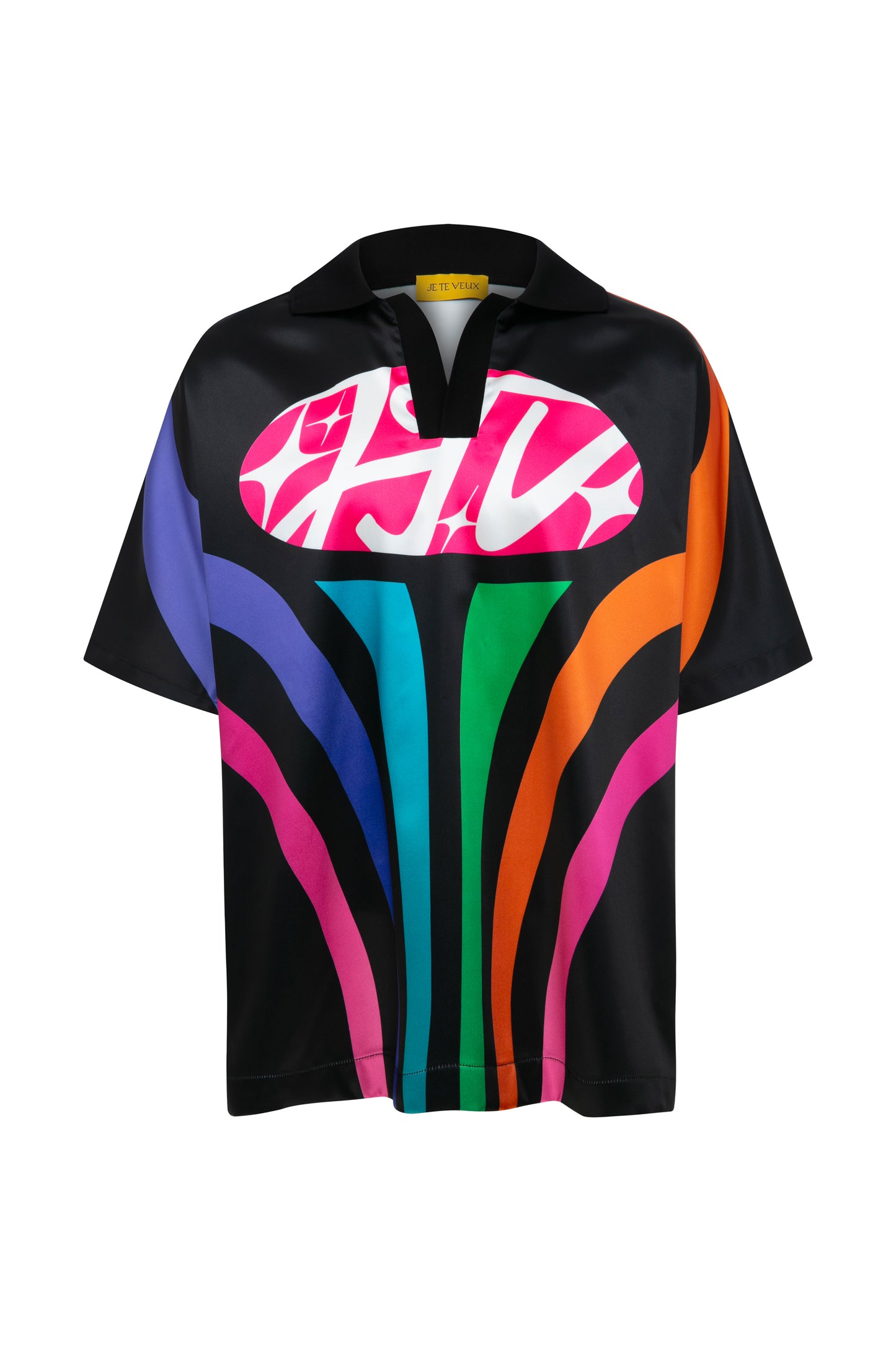FLASHLAND COLOR BLOCK JERSEY SHIRT WITH COLLARS
