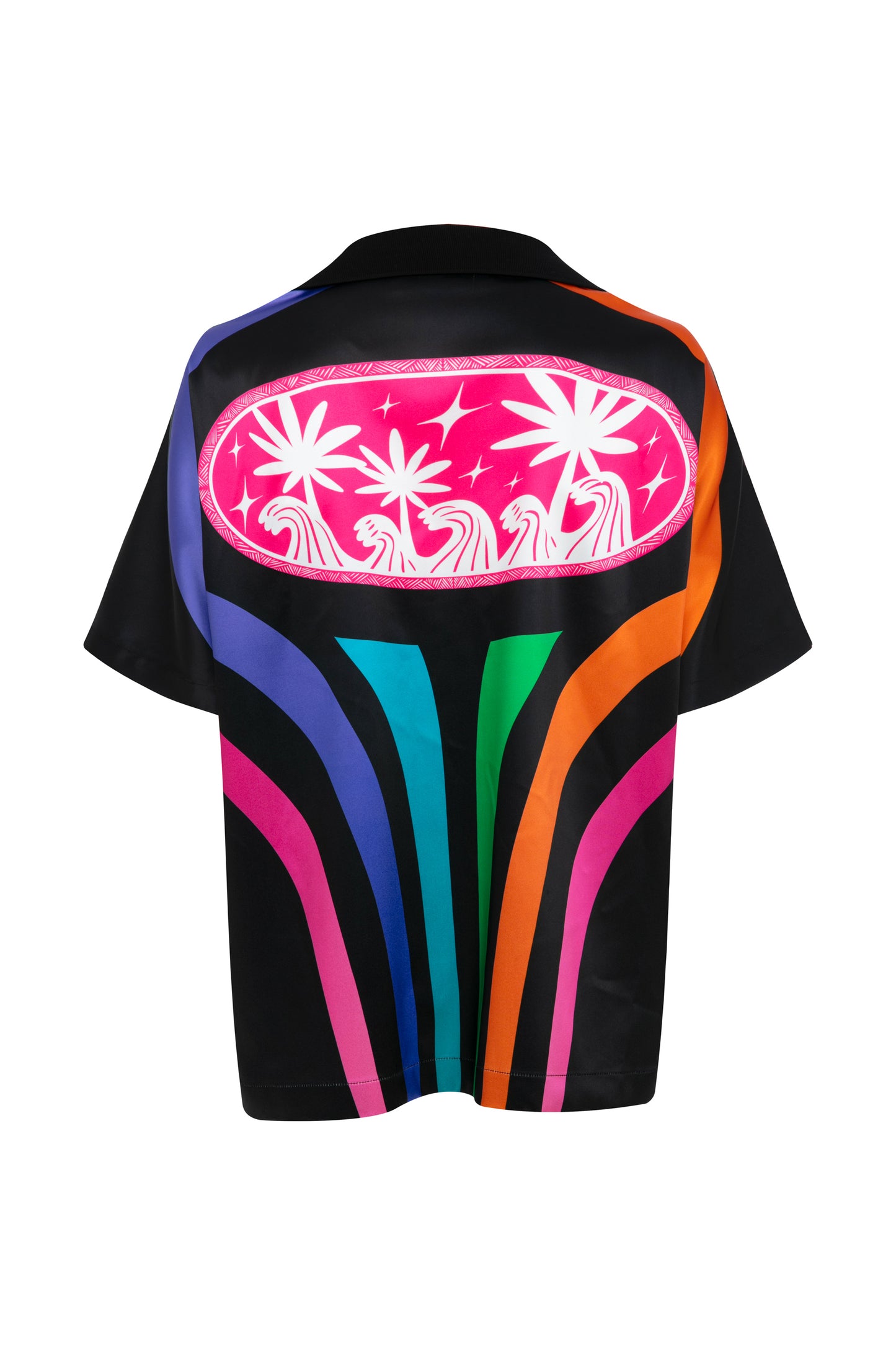 FLASHLAND COLOR BLOCK JERSEY SHIRT WITH COLLARS