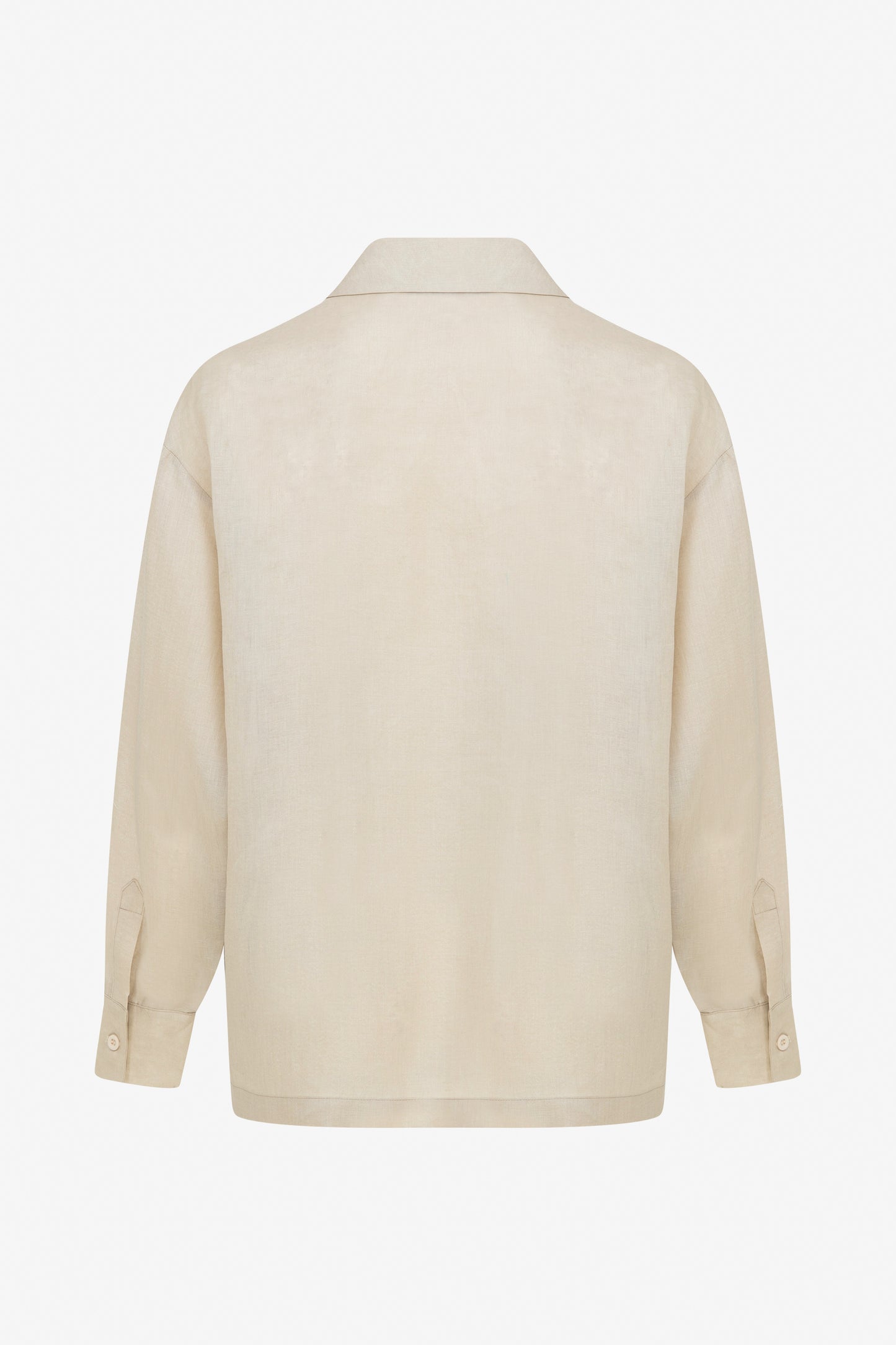 KAJI LINEN WRAP SHIRT- BEIJE