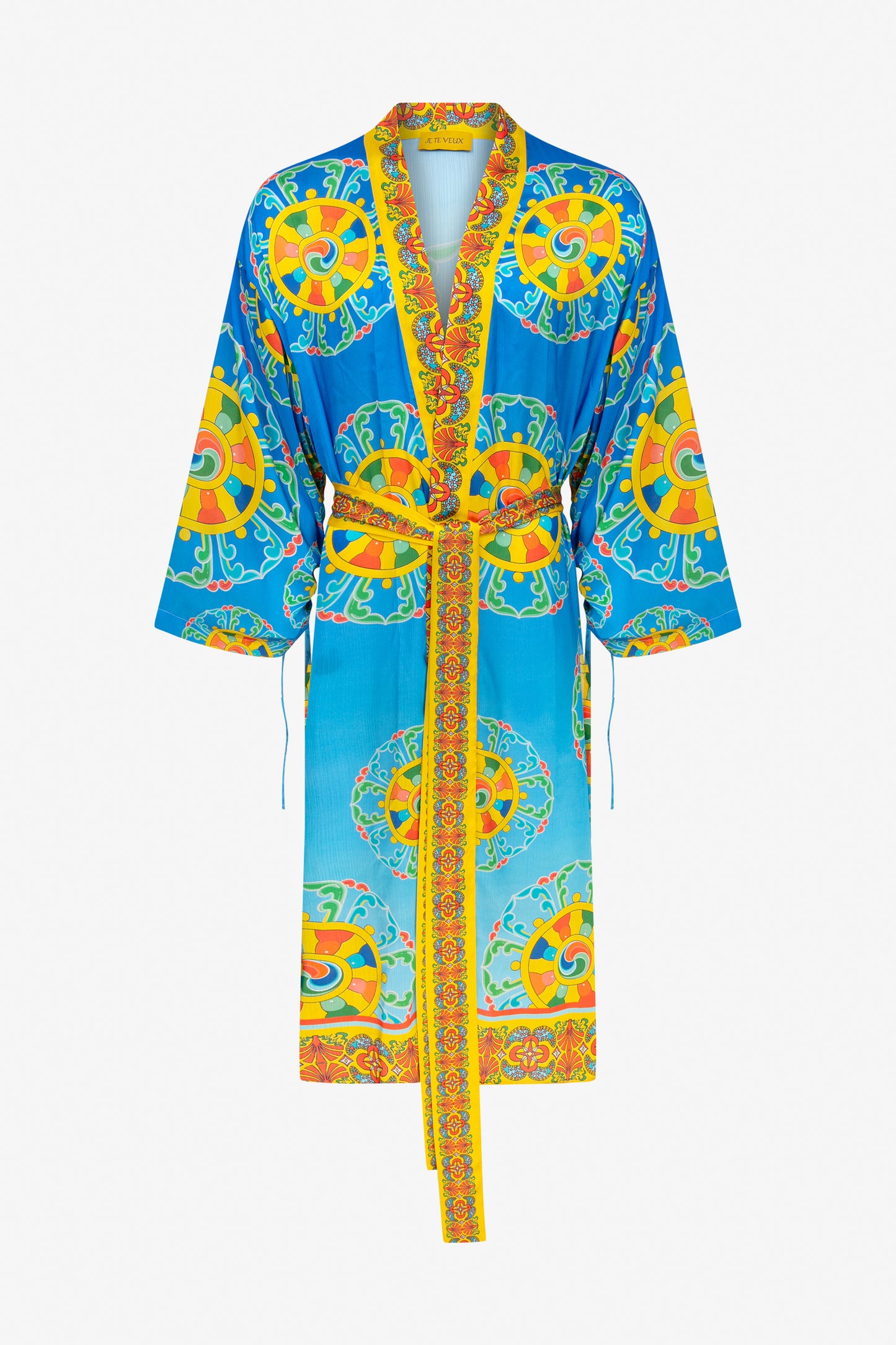 MANDALA PRINT HALO LONG CAFTAN
