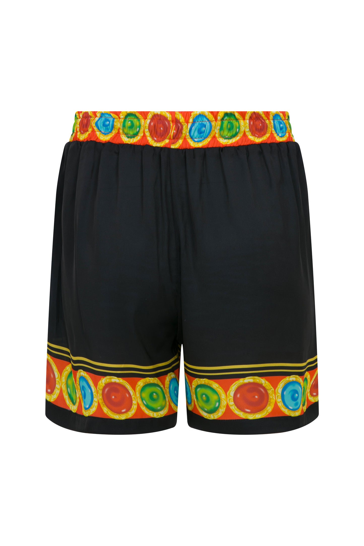BAEKHO CIRCULAR MOTIF PATTERN PRINTED SHORTS