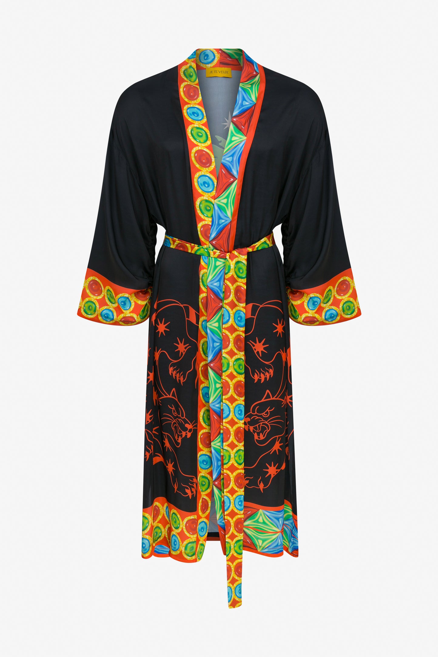 BAEKHO PATTERN PRINTED LONG CAFTAN