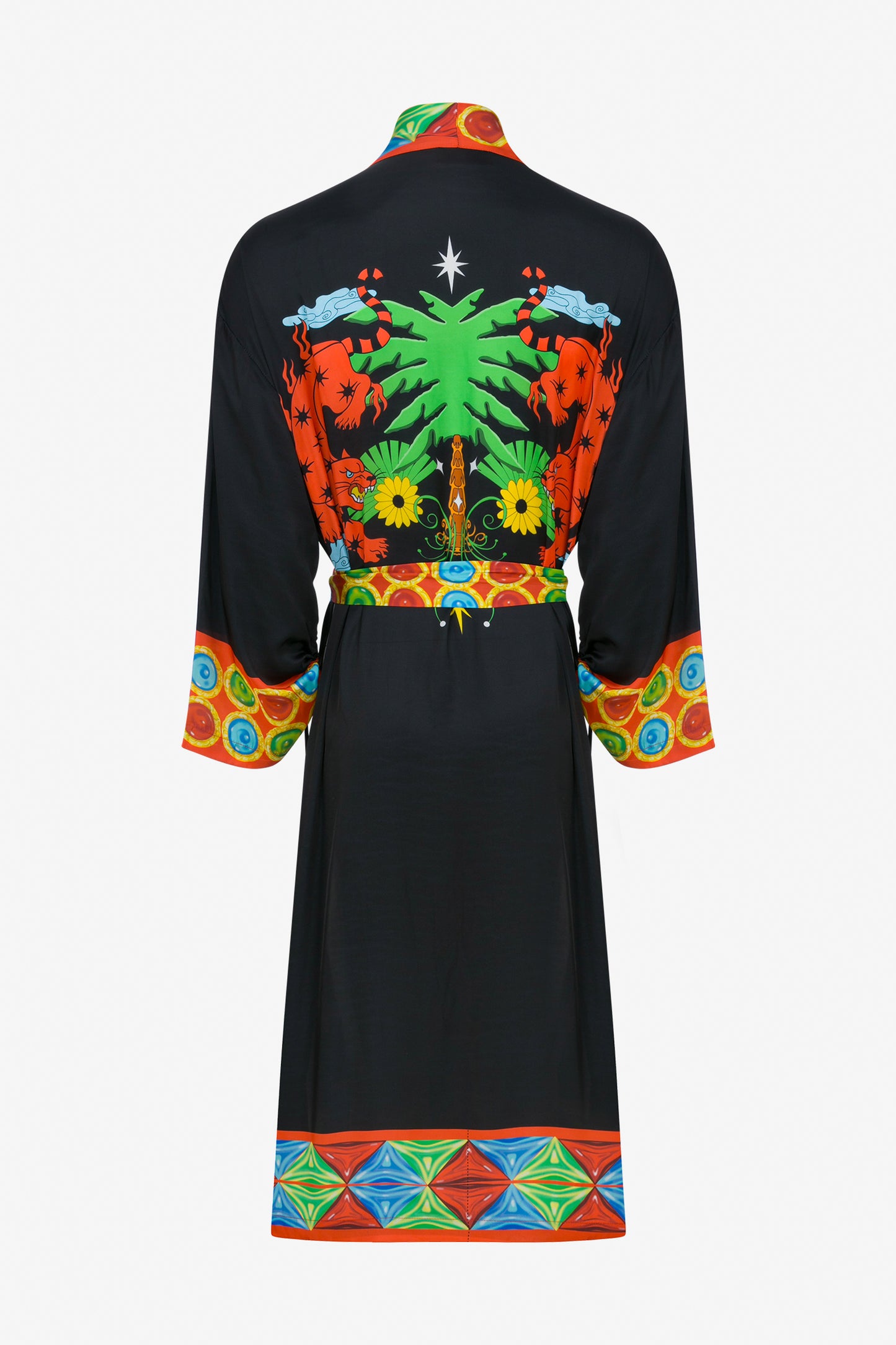 BAEKHO PATTERN PRINTED LONG CAFTAN