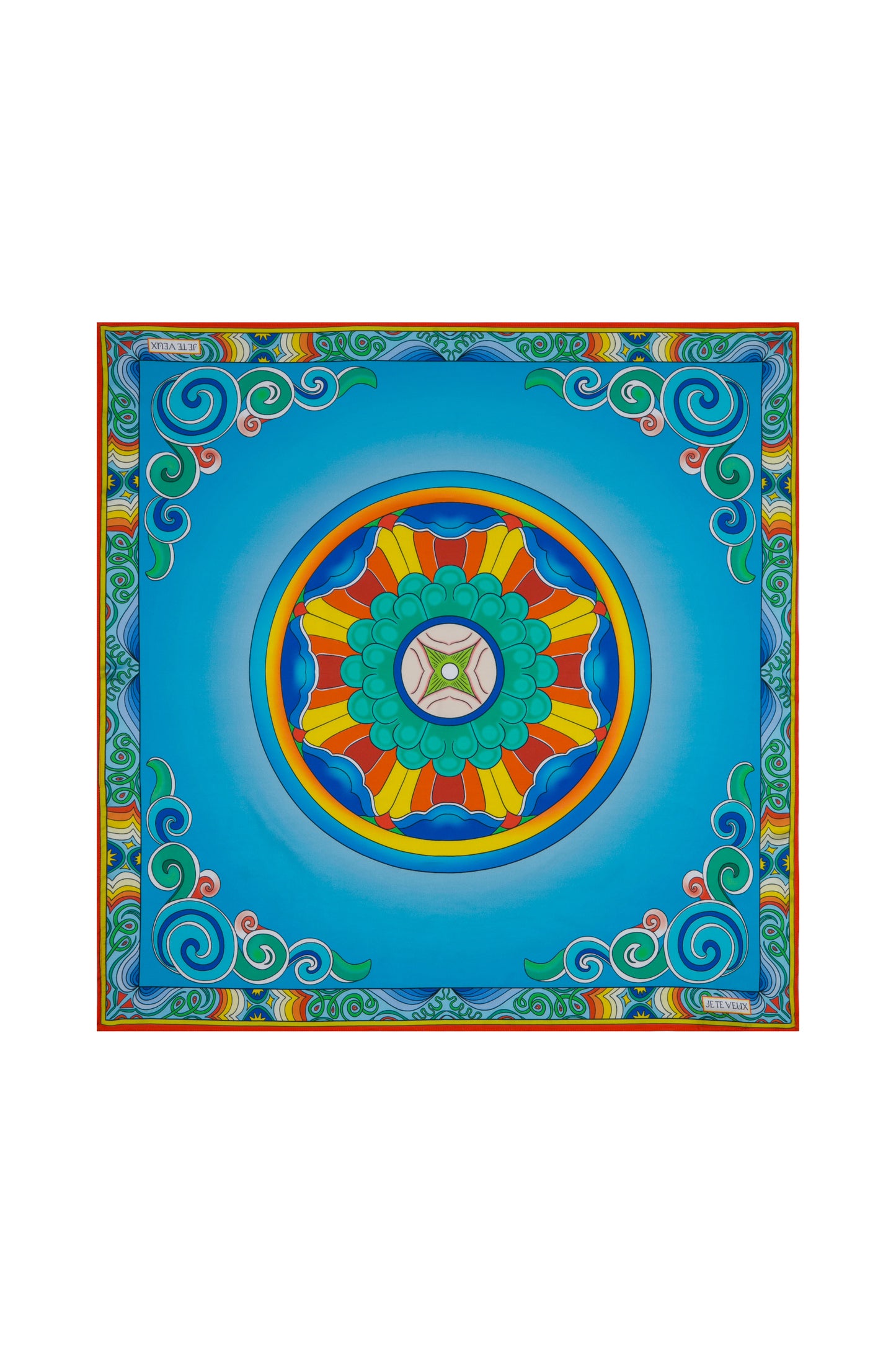 SAMSAEG TEMPLE MOTIF PRINTED SCARF