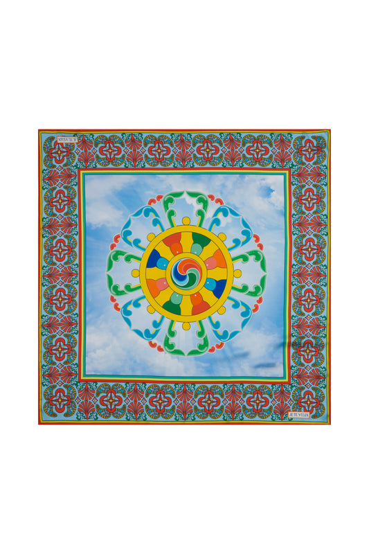 HALO SCARF WITH TRADITIONAL EASTERN DESIGN