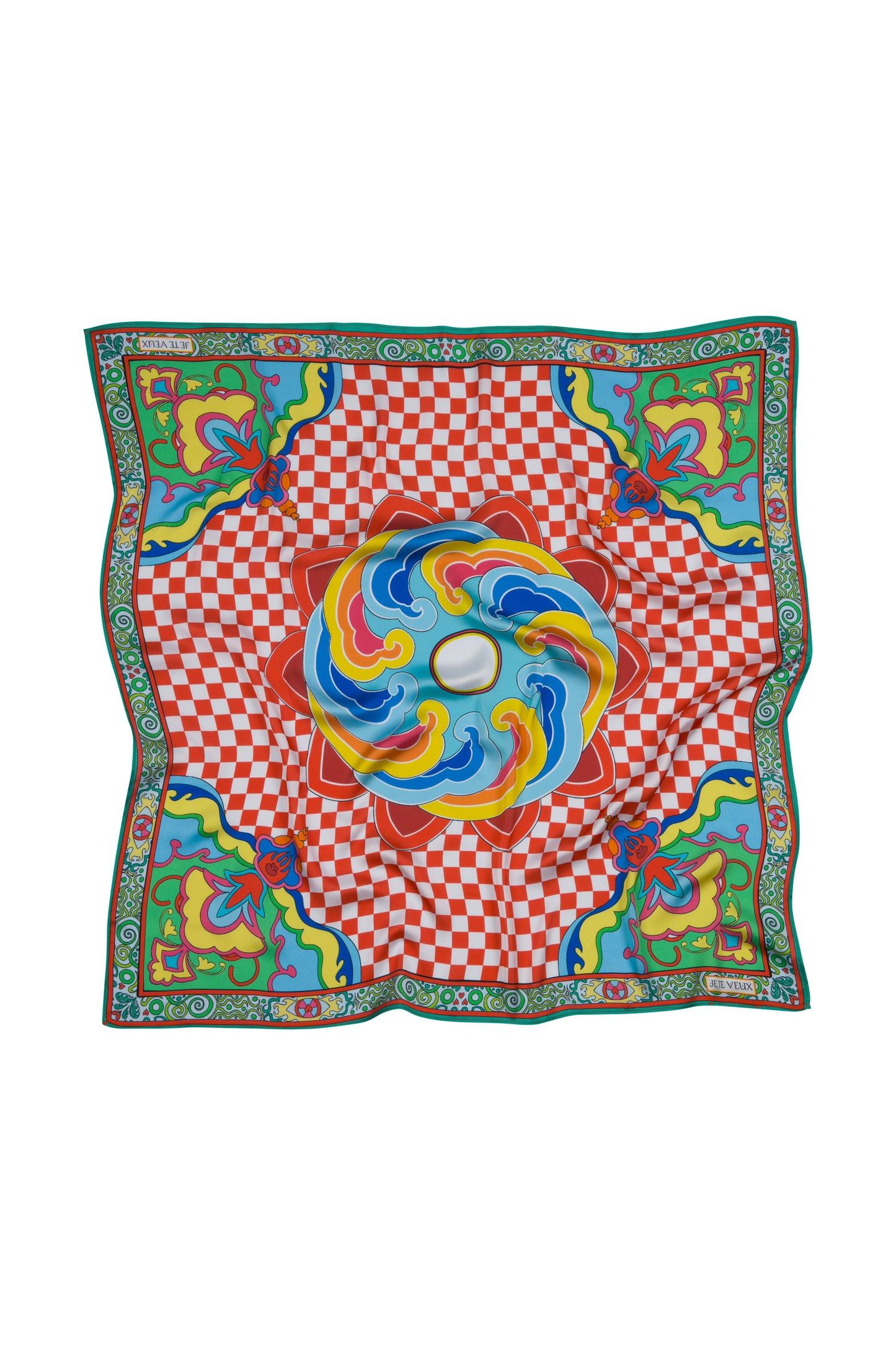 GUKBO KOREAN TEMPLE ART PRINTED SCARF
